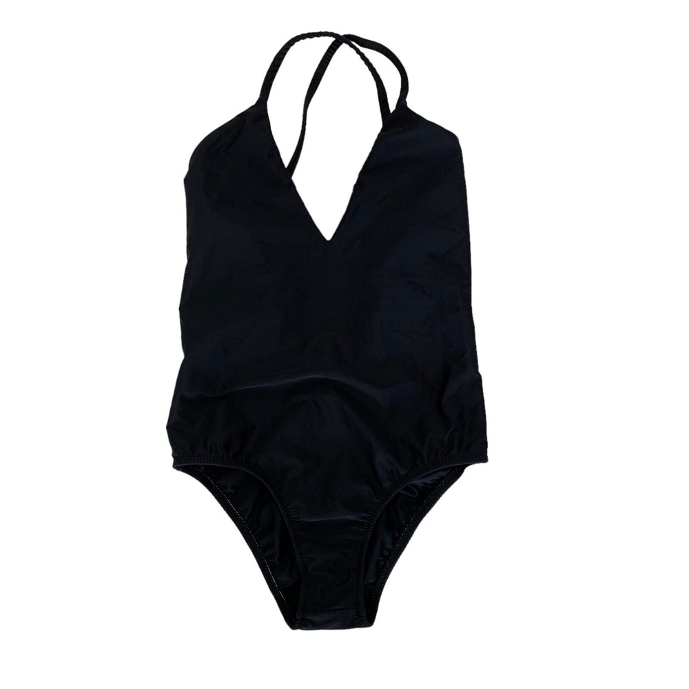 Rebekah Victoria Swimsuit Small Black One Piece Sexy Retro Y2K Beach